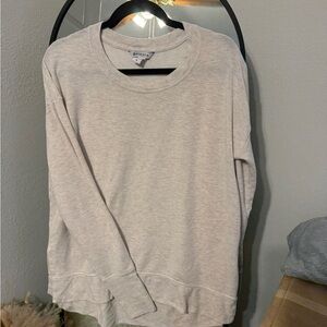 Athleta Cream Long Sleeve Top